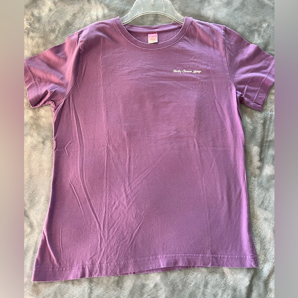 Woman’s HOG Tee Shirt, Size Large, Purple